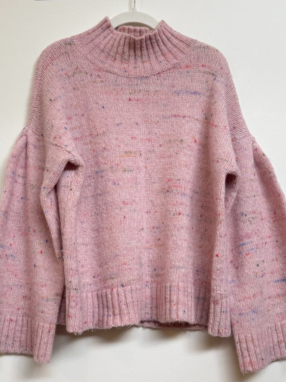 Club Monaco Pink Confetti Bell Sleeve Sweater - Picture 3 of 8